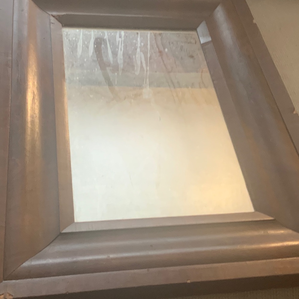 Elegant Brown Wall Mirror 19th +century as found